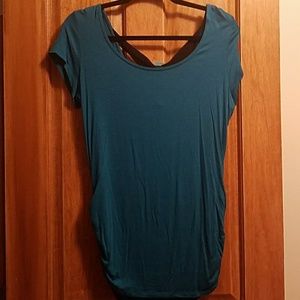 Teal top with black straps