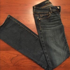 American Eagle Jeans: kick boot & medium wash