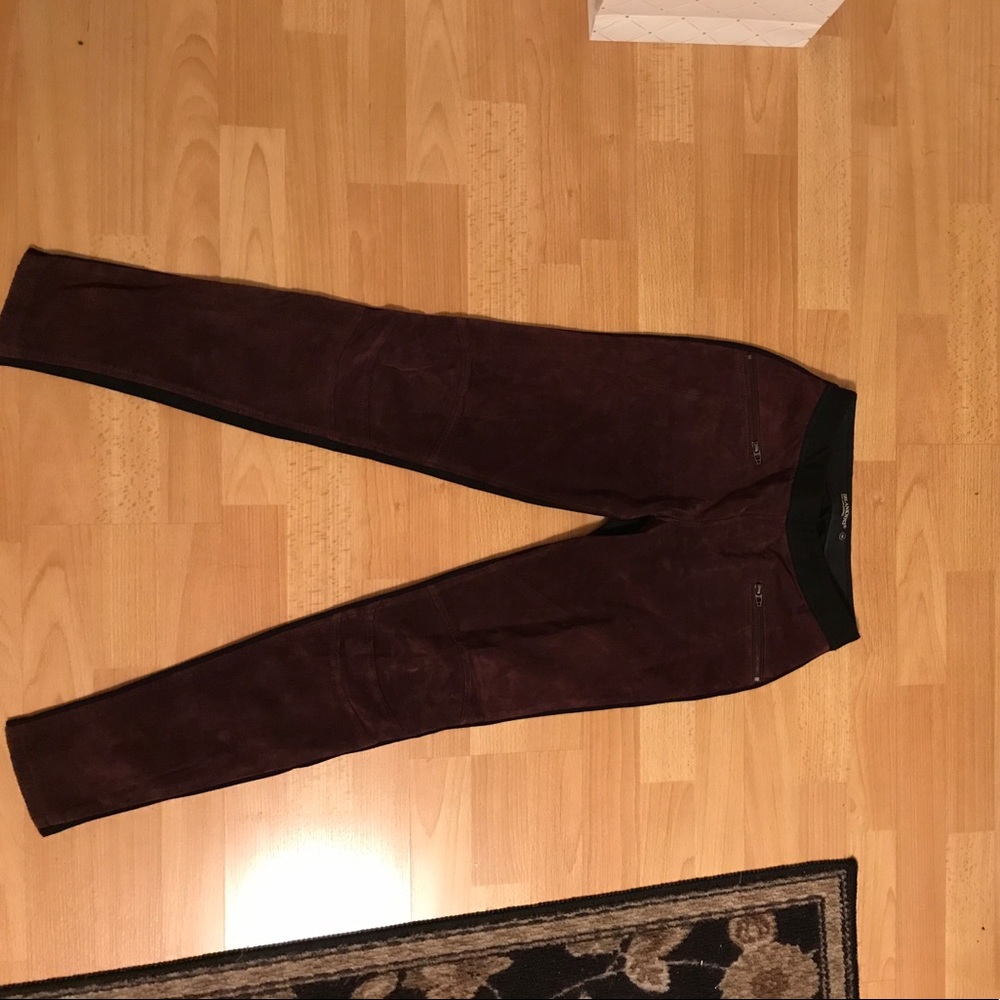 Blanknyc suede burgundy pants