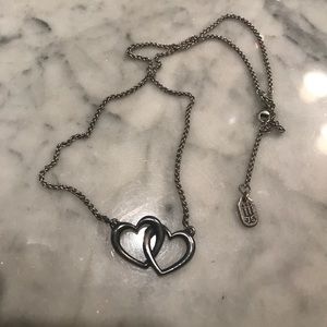 James Avery double heart necklace