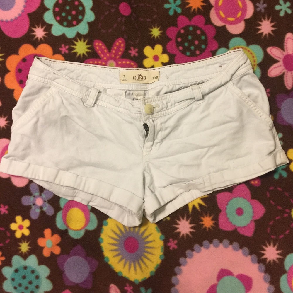 Hollister white shorts