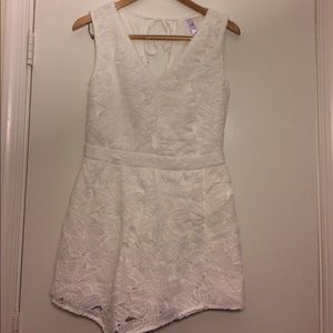 White lace romper