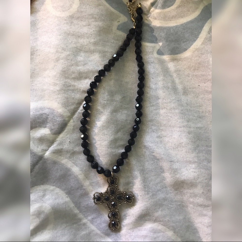 Black Cross Necklace