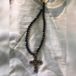 Black Cross Necklace