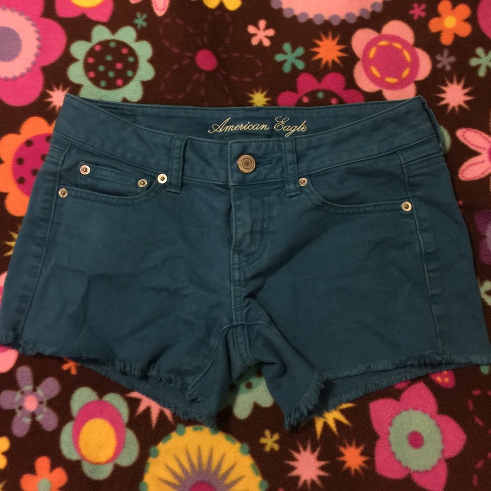 American Eagle dark teal shorts