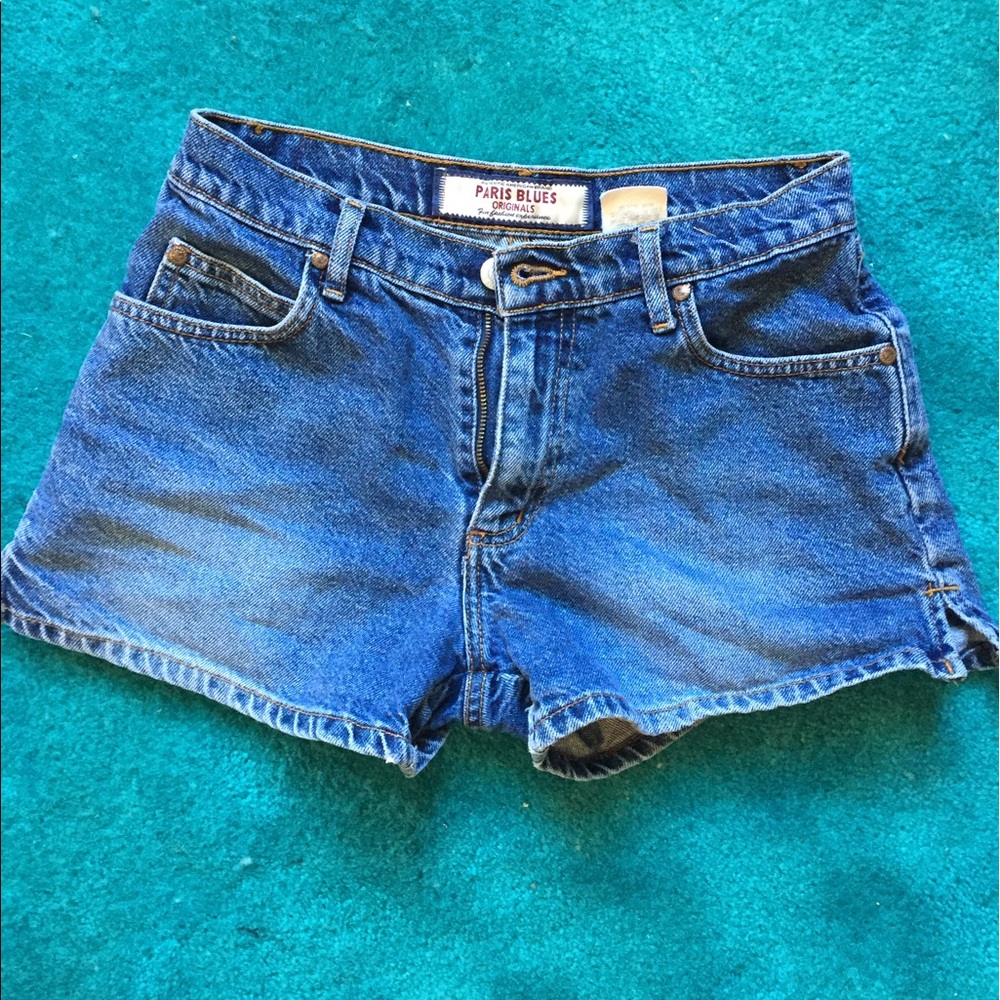 High waisted jean shorts