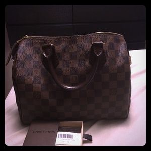 Authentic Louis Vuitton Speedy 25 Damier Ebene