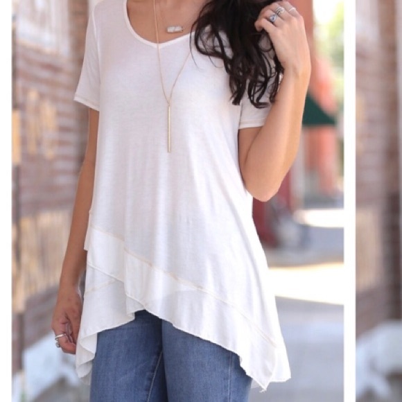 LAST (S) Ivory Cross Front Tunic - Picture 3 of 3