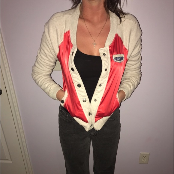 Bomber Letterman Abercrombie And Fitch Coat - Picture 2 of 4