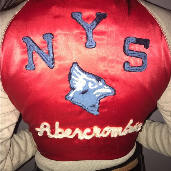 Bomber Letterman Abercrombie And Fitch Coat - Picture 4 of 4