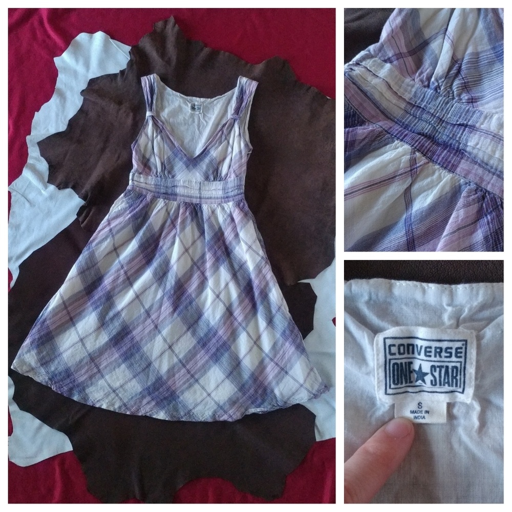 NWOT Purple Hues in Plaid - Skater Dress