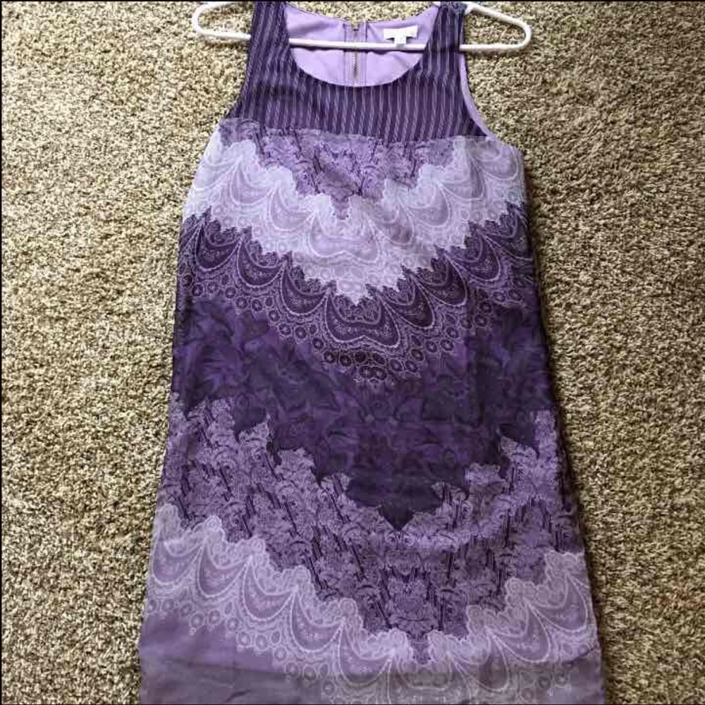 🌸Purple print dress!