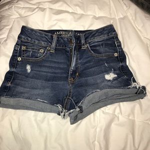 medium/dark ripped jeans shorts