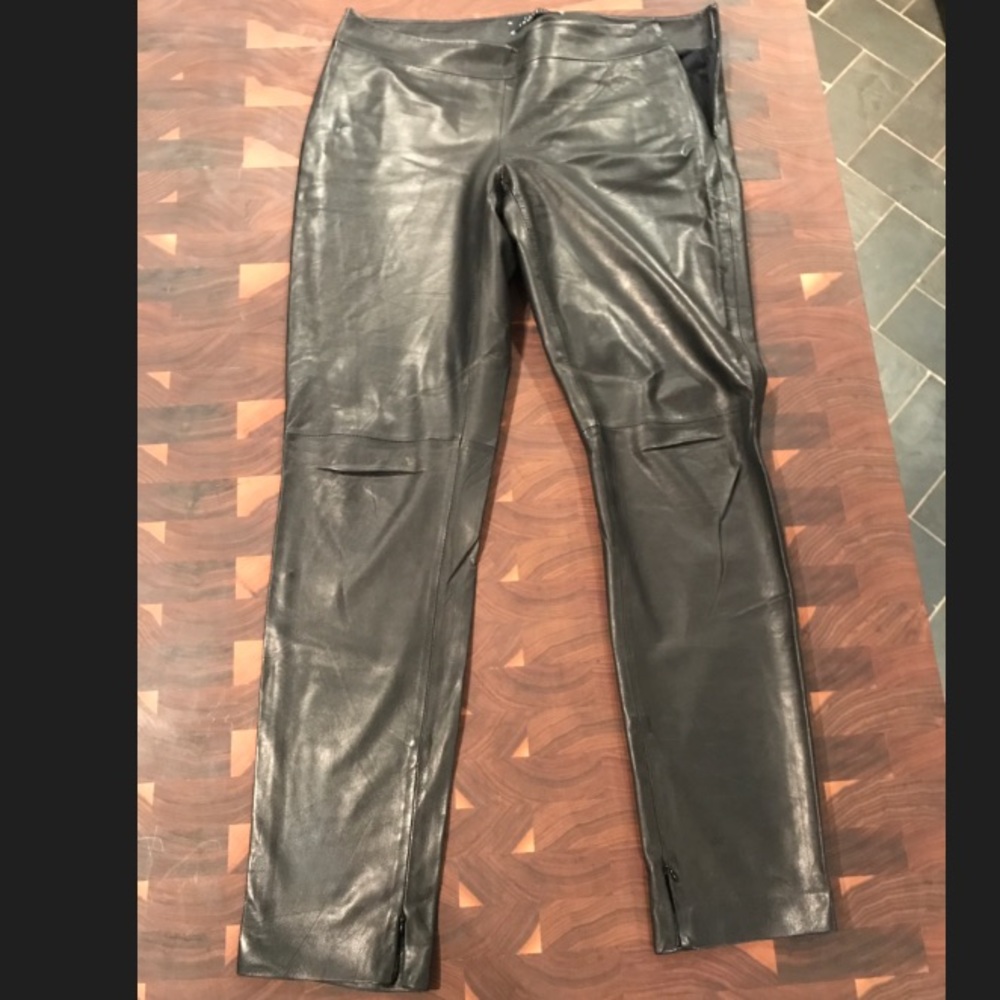 Robert Rodriguez fitted Black Leather Pants