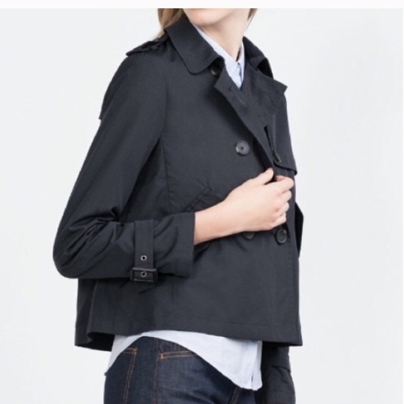 cropped trench coat zara
