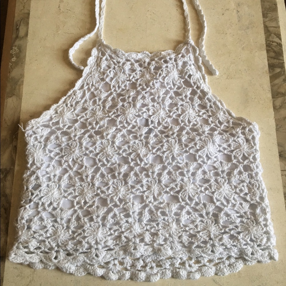 White Crochet summer top!
