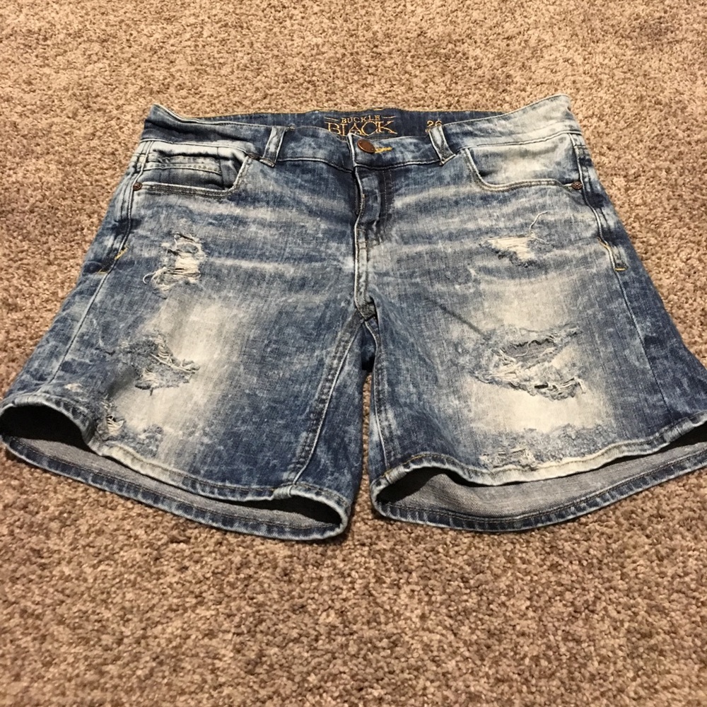 Buckle Black Shorts