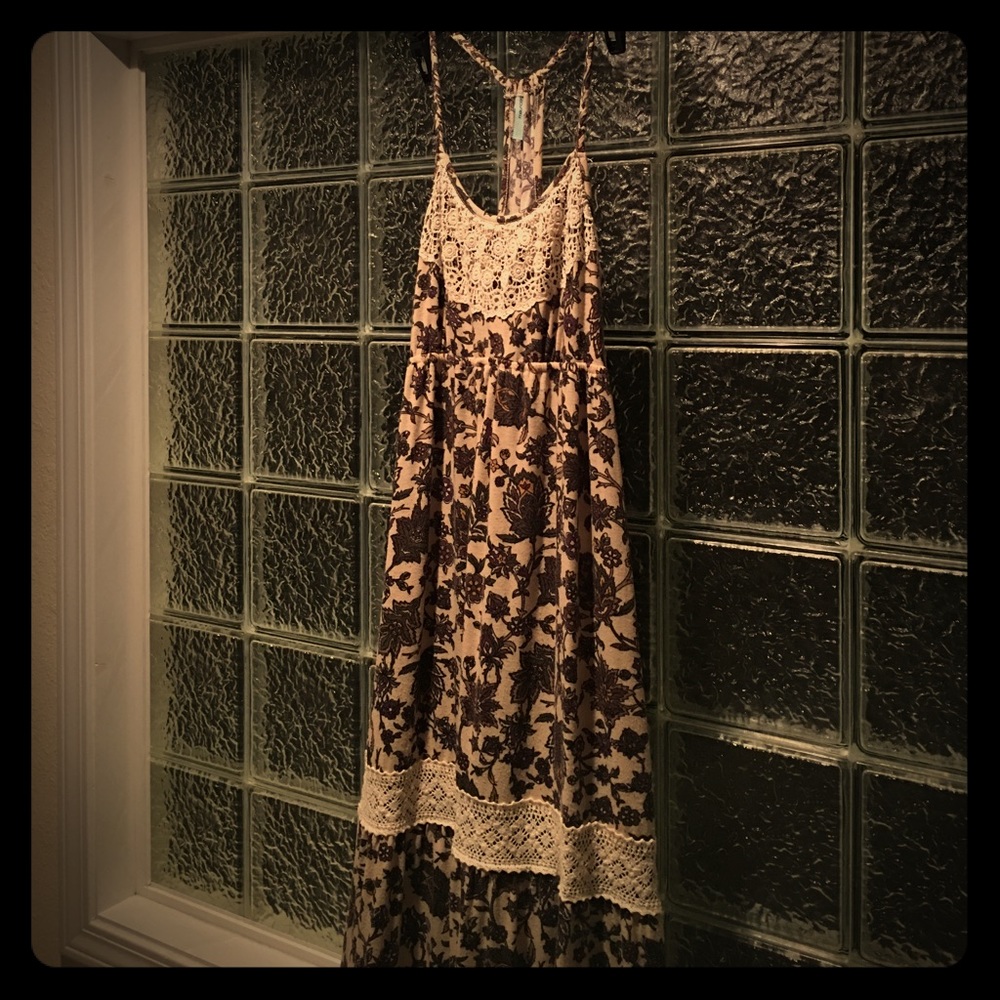 Floral racerback maxi dress