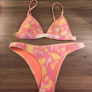 Triangl tie dye bikini top and bottom