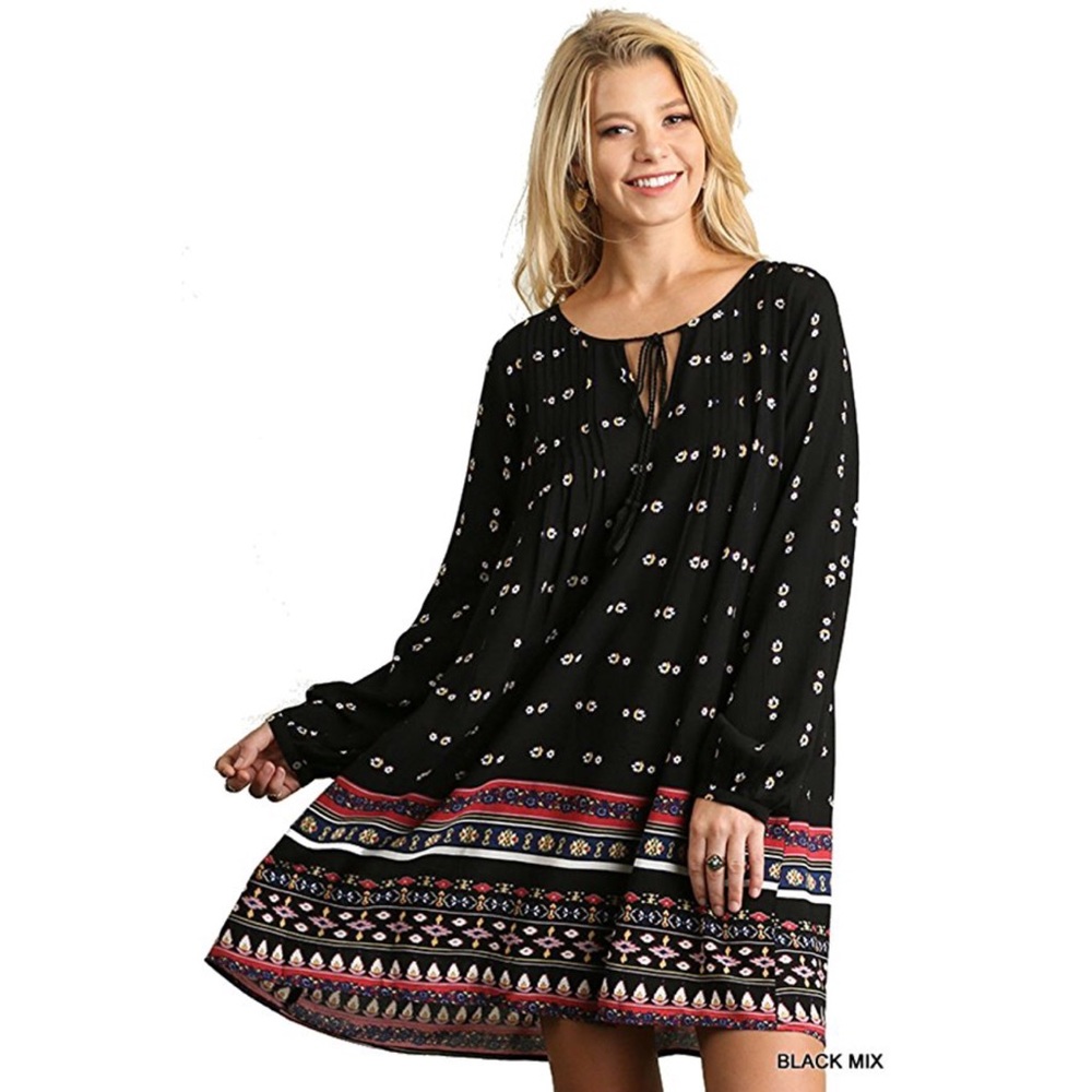 Gypsy 🌷Bohemian A Line Dress w/Keyhole Neckline