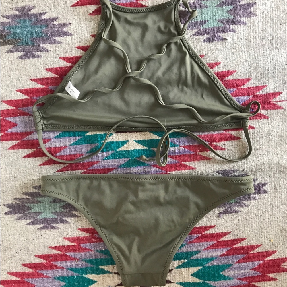FREE PEOPLE // Green Bikini - Picture 2 of 5