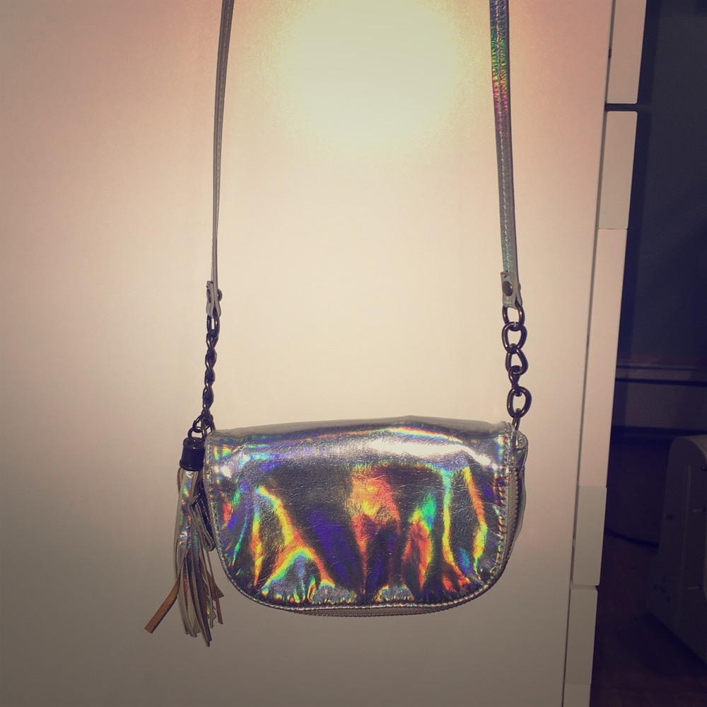 Holographic cross body bag