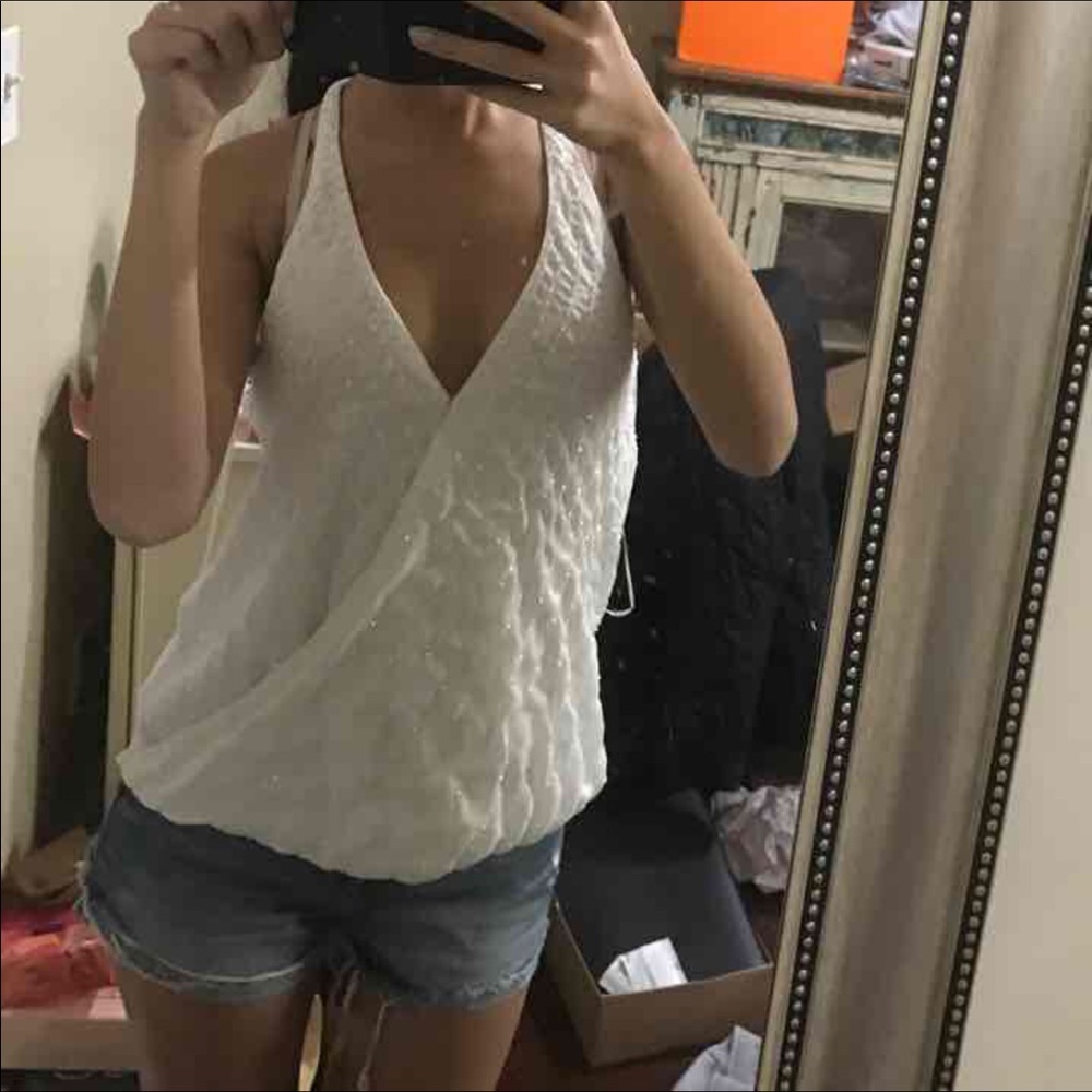 Guess sequined top Small
