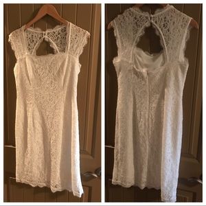 BNWT Adrianna Papell White Lace Dress - Size 10