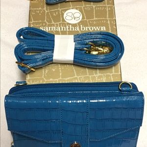 Samantha Brown Croco-Embossed RFID Handbag