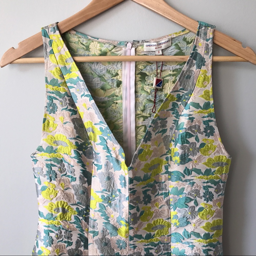 Opening Ceremony Plunge Jacquard Dress - Picture 3 of 8