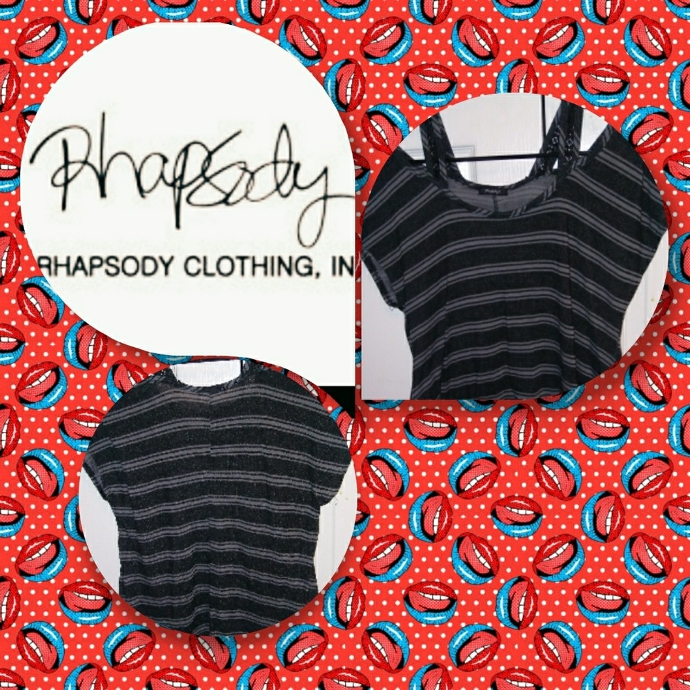🎆SALE!!🎆Black and Grey Stripped Shirt