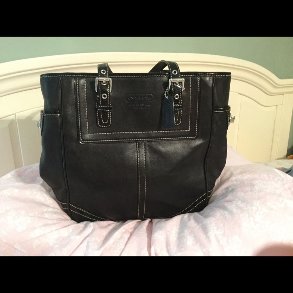 Coach leather tote