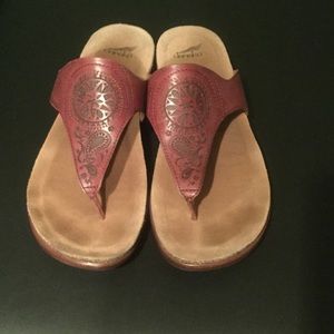 Burgandy Dansko sandals
