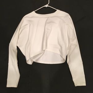 White Lululemon crop sweater