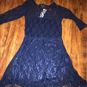 Dark blue lace dress