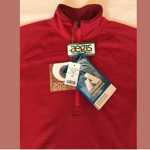 FIRSTASCENT Eddie Bauer 1/4 Zip Red Pullover Top