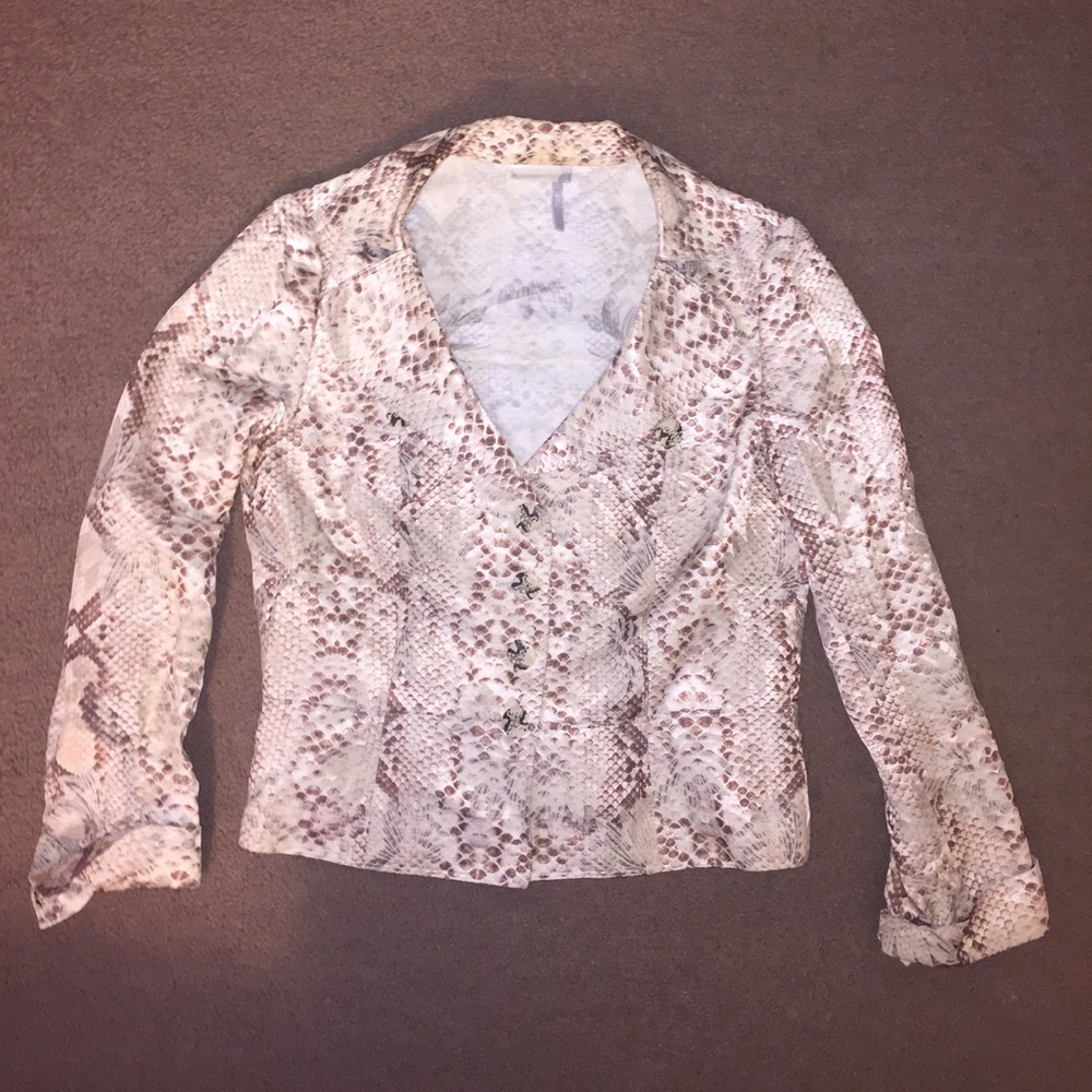 Classiques Entier Snake Skin Print Jacket