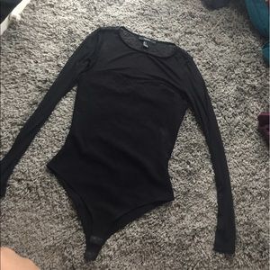 Forever 21 black mesh body suit