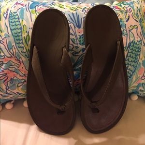 Olukai Kulapa Kai Leather Flip Flops