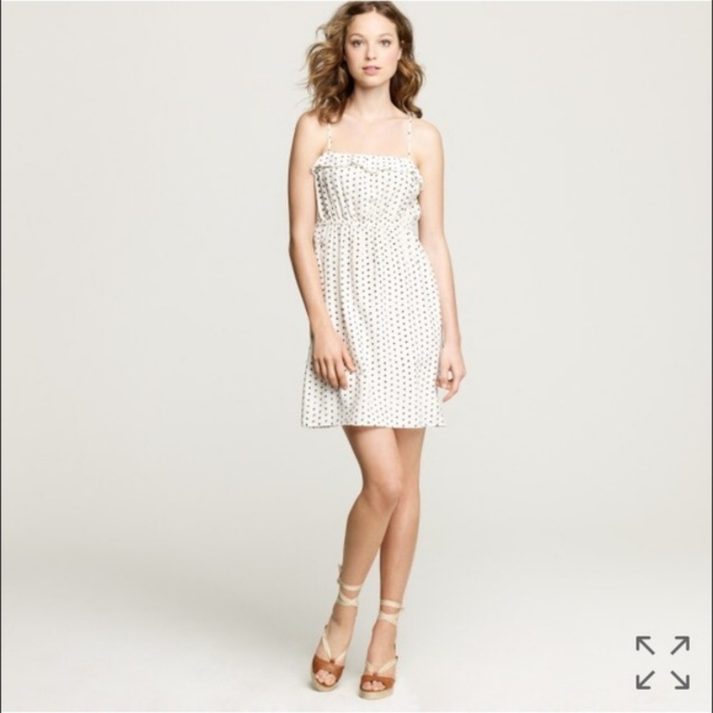 J Crew   Candace Dress In Ink Dot