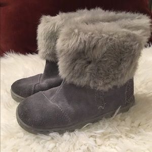 Tiny Toms Suede & Faux Fur Nepal Boots-9
