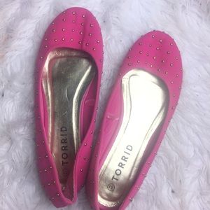 Pink Embellished Flats