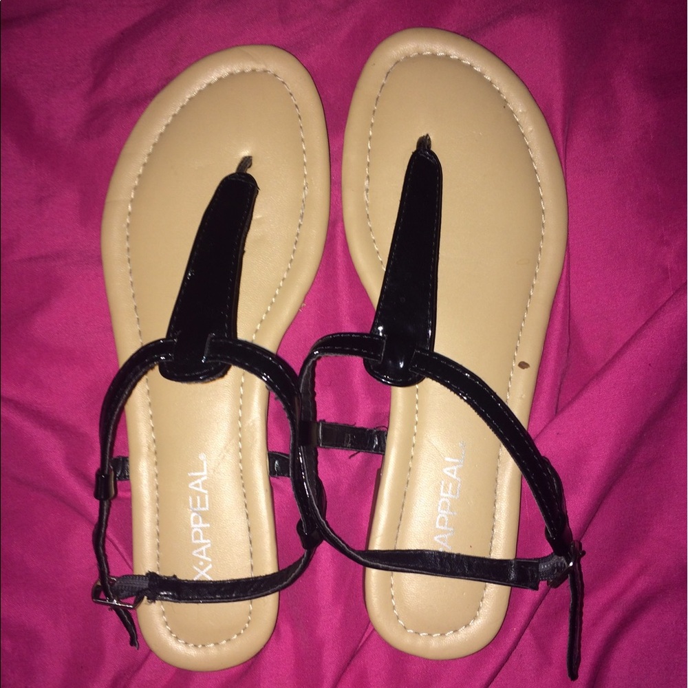 black sandals