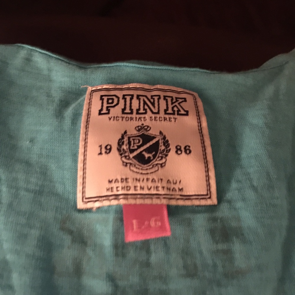 PINK VS Large razorback with rhinestones tank.