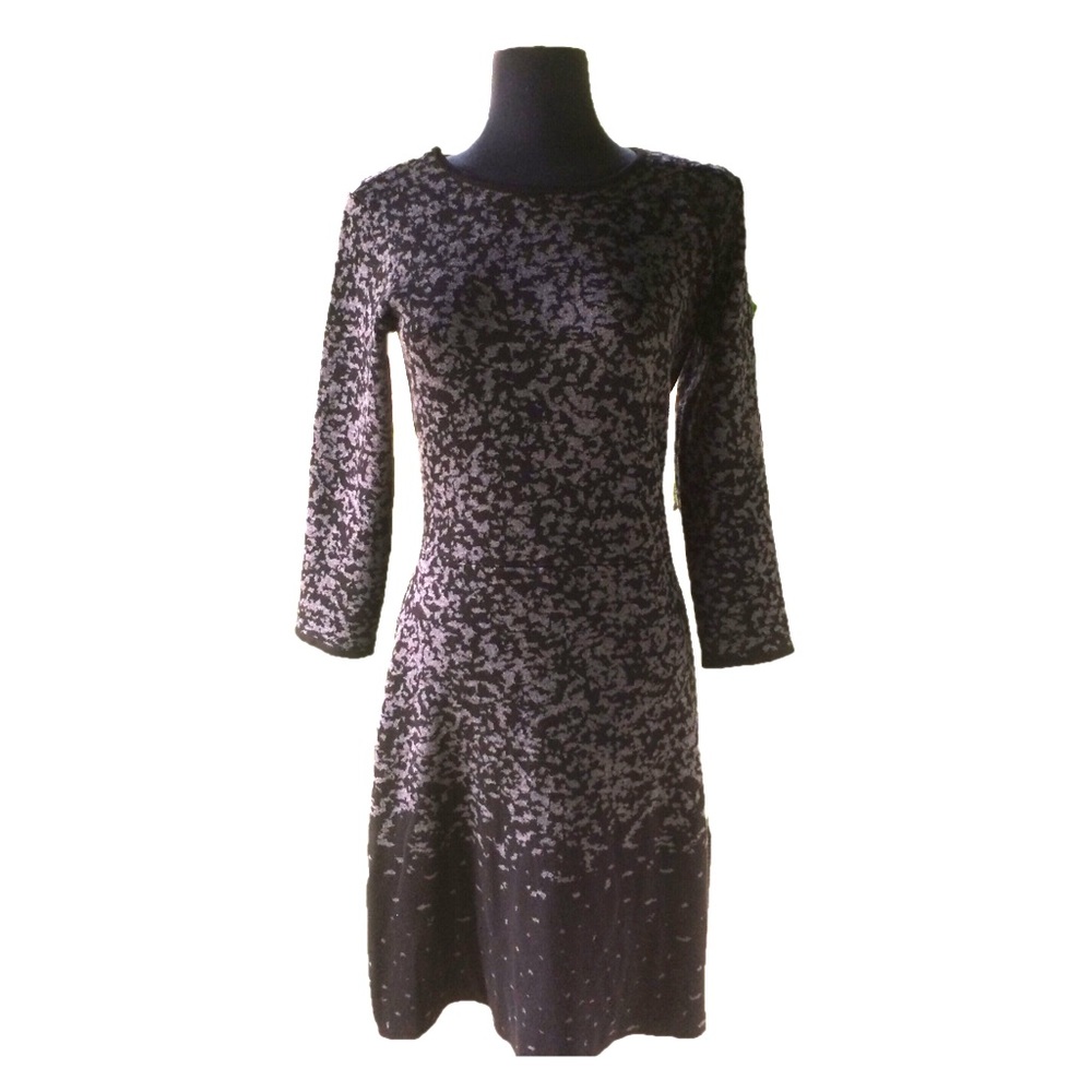 Studio black & grey animal print sweater dress