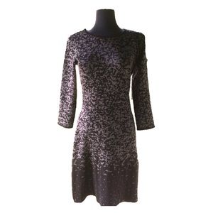 Studio black & grey animal print sweater dress