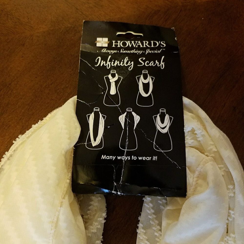 Creme Infinity Scarf - Picture 2 of 3