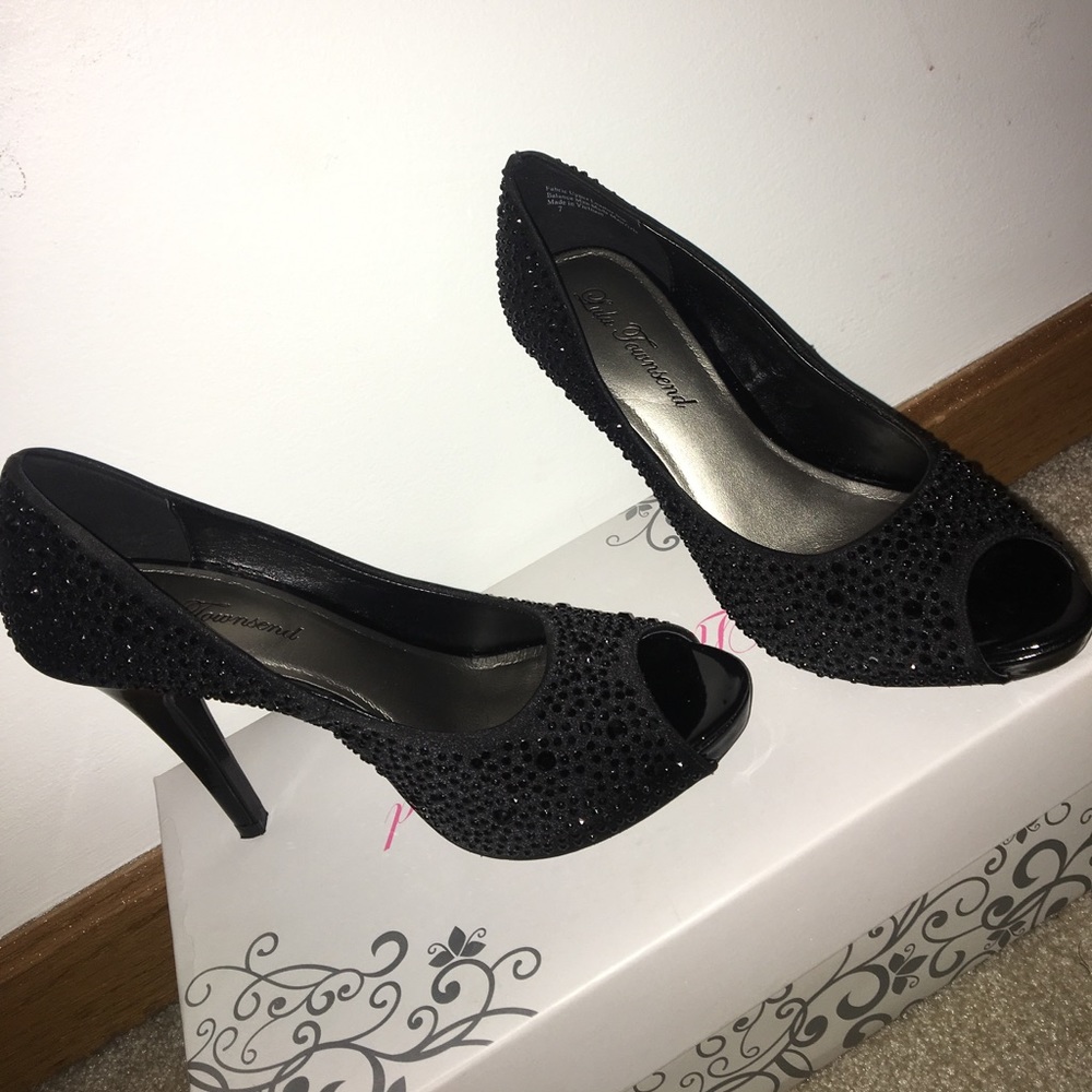 Black gem heels