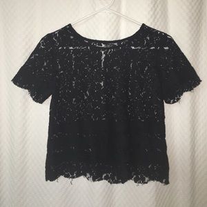 Black floral summer top
