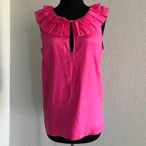J. CREW // Sleeveless Key Hole Ruffle Top - SZ 10